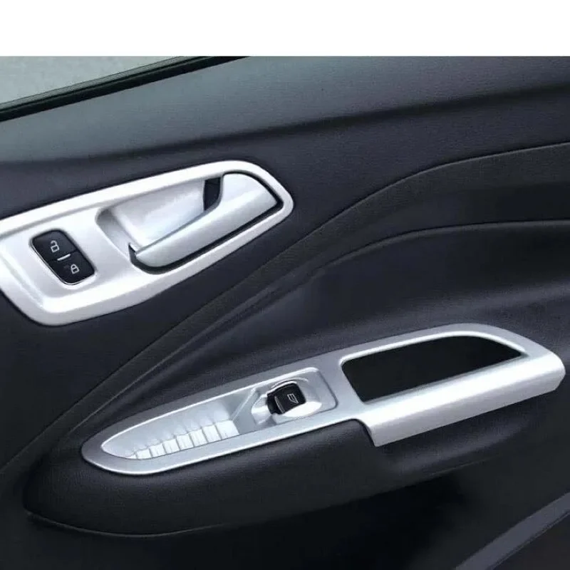 Automobile styling Interior Door Armrest Window Lift Cover Trim 4pcs For Ford Escape Kuga 2013 2014 2015 2016 20172018 2019