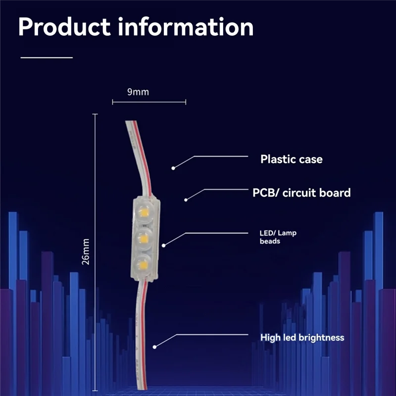 20 stks SMD LED Module Verlichting IP67 Waterdicht 3 LED Back Lights DC12V 1.5 W Spiegel Licht Led Module Green-B91B