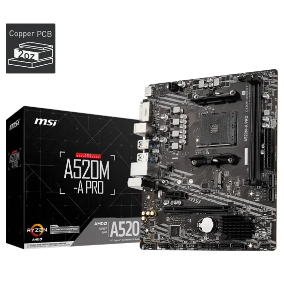 A520M-A PRO DDR4 computer main board for CPU5600/5600G/5700G 4 interfaces
