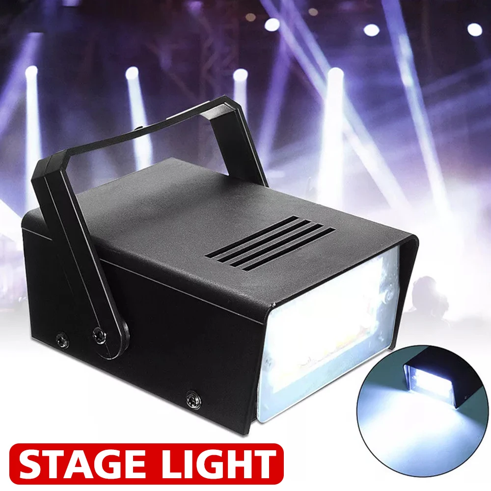 LED White Strobe Light Adjustable Speed DJ Disco Light Bar KTV Music Club Flash Stage Effect Lighting Family Party Light