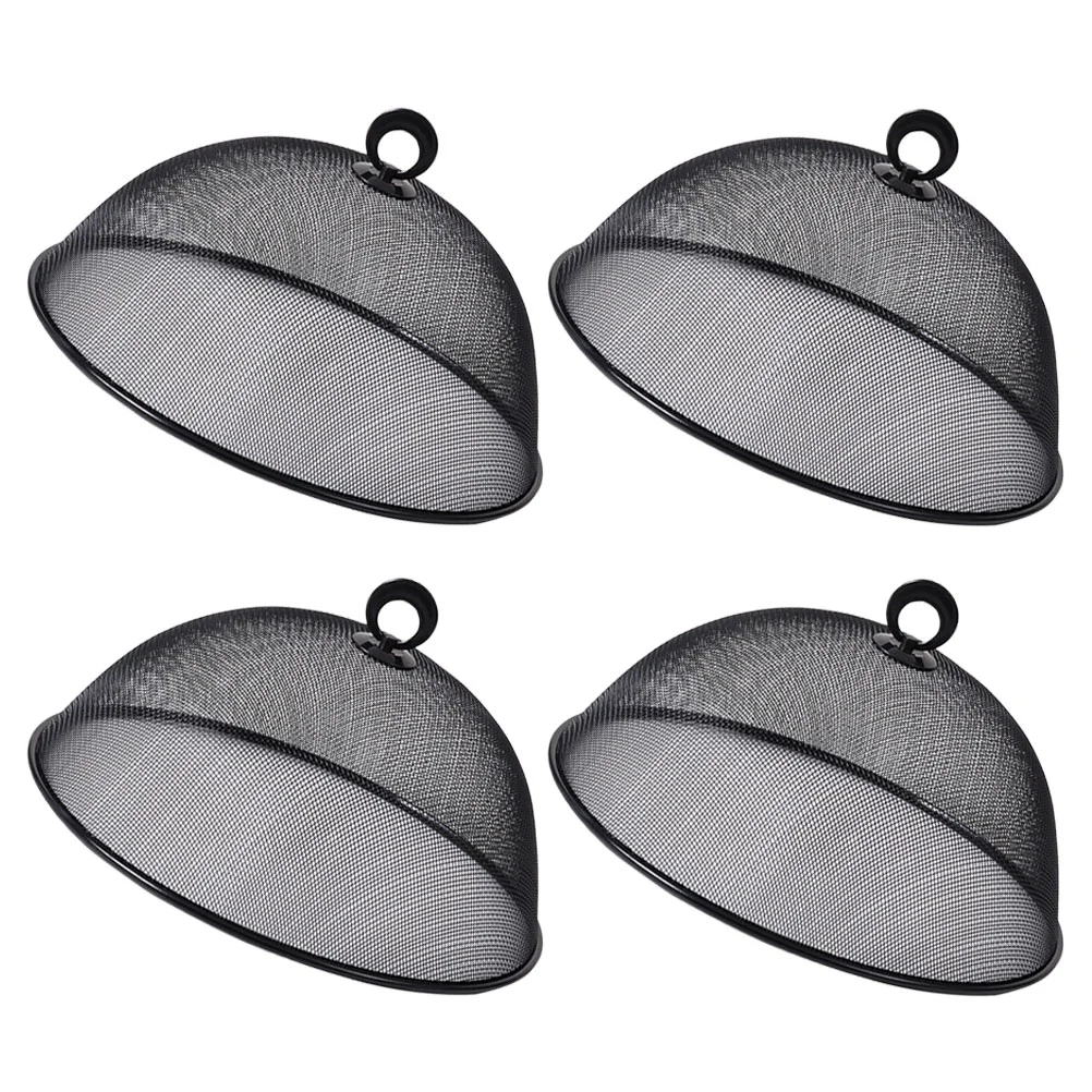 

4 Pcs Stainless Steel Food Cover Reusable Covers Protection Tent Tents Metal Mosquito Kitchen for Dust