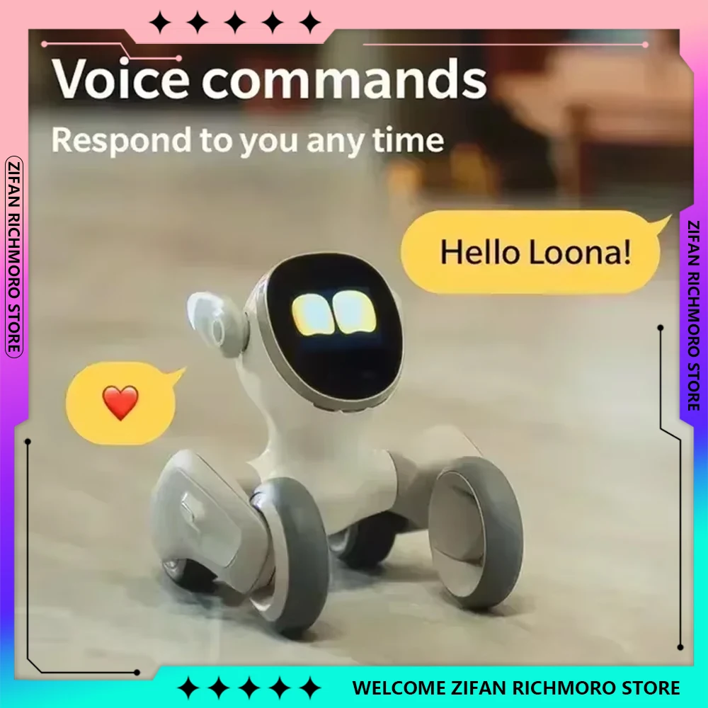 Loona Automatic Follow Dog Smart AI Facial Recognition Robot Intelligent Robot Intellig Entemotional Support Children Gifts