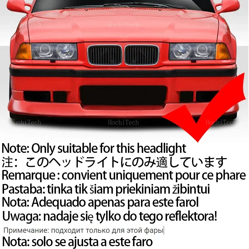 DTM RGB Ring Angel Eyes Phone APP control LED Headlight Ring for BMW 3 series E36 1990-2000 316i 318i 318is 320i 323i 325i 328i