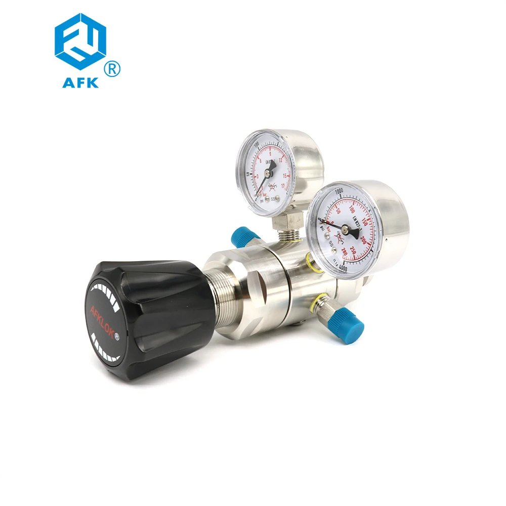 

Dual Stage Pressure Regulator Stainless Steel 316L for Co2 Argon Oxyg en Propane Acetylene Air Laboratory Pressure Regulator