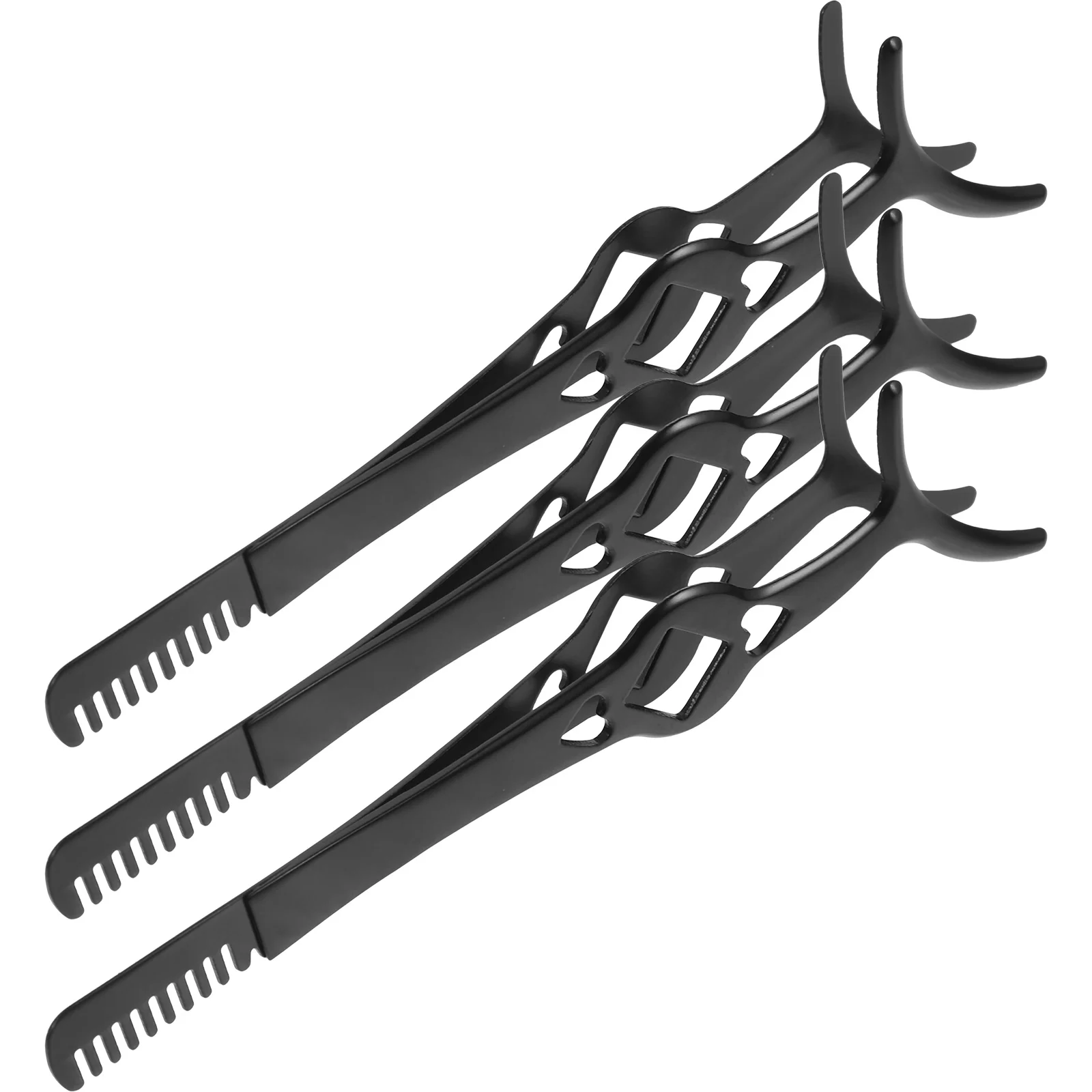 3pcs Eyelash Tweezers Stainless Steel Lash Clamp Comb Tool For False Lashes Extension Application Beauty Accessories