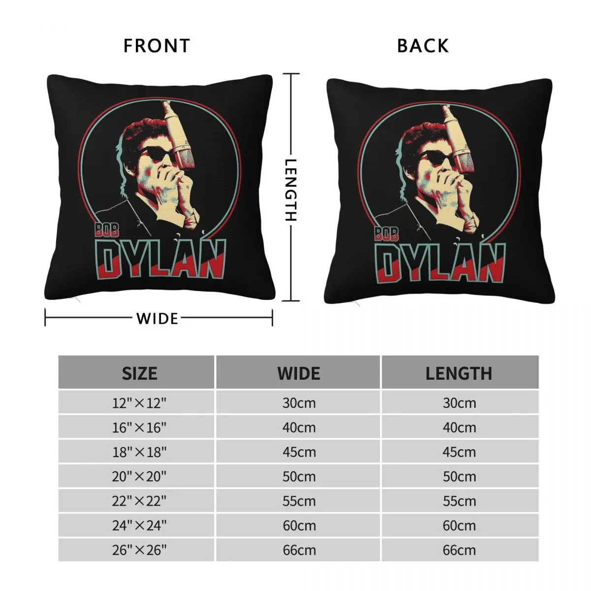 Bob Dylan Counterculture Square Pillowcase Polyester Linen Velvet Printed Zip Decor Throw Pillow Case Home Cushion Cover