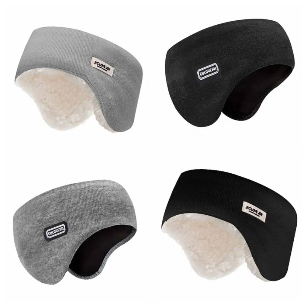 Orejeras gruesas cómodas para hombre, cubierta de oreja de felpa de algodón suave, calentador plegable, diadema deportiva para correr, Invierno