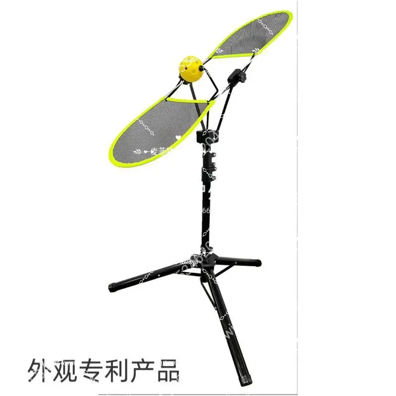 All-in-One Tennis Practice Trainer Equipment Adjustable Height Portable for Forehand Backhand Topspin Indoor Outdoor Use