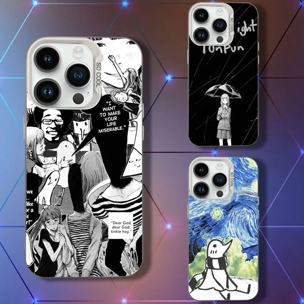 

Anime G-Goodnight Punpuns Phone Case For iPhone 16,15,14,13,12,11,Pro,XS,Max,Plus,Mini,SE White Candy Matte Shockproof Cover
