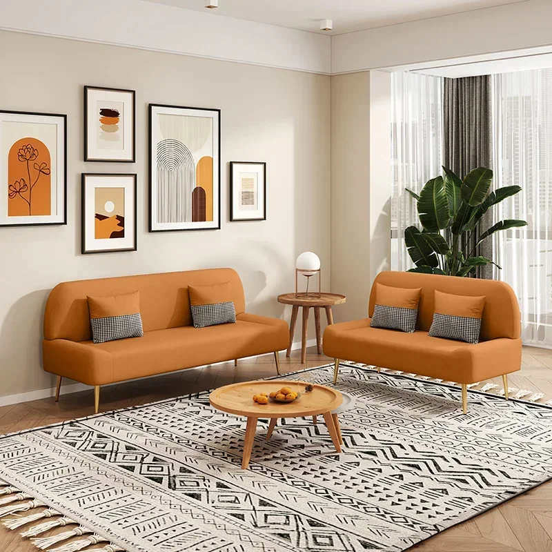 Modern Cheap Sofa Minimalist Designer Economic Commercial Loveseat Sofas Chaise Longue 2 Seater Floor Divano Soft Furniture