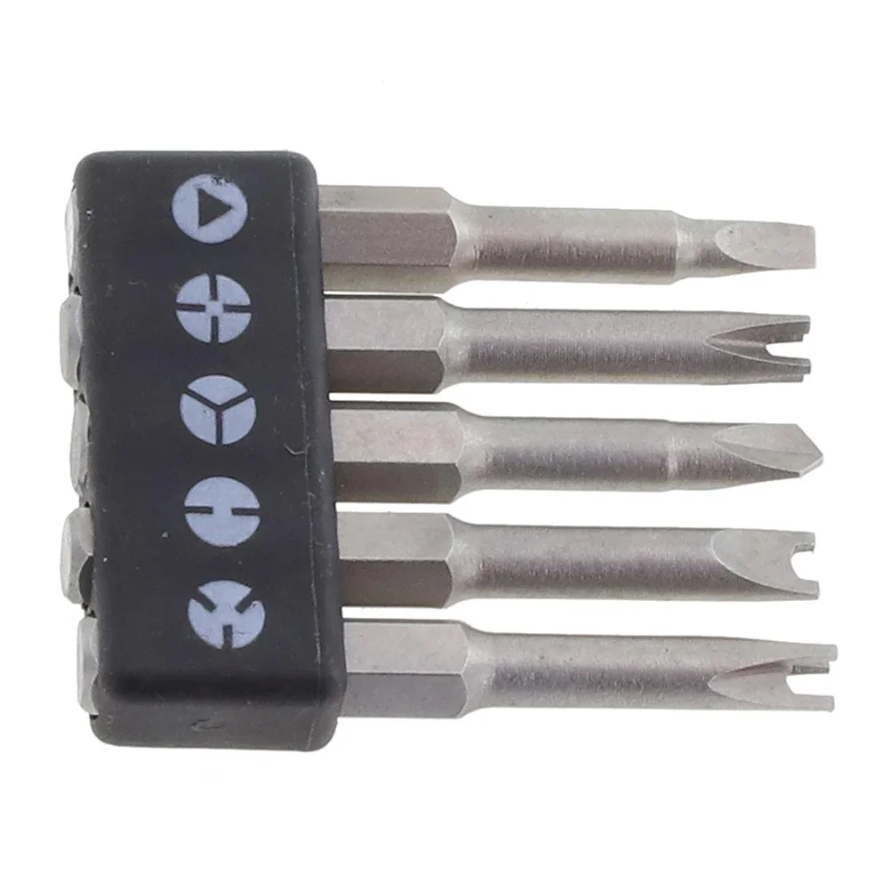 Compact Ratchet Screwdriver with Chrome Plating and 5 Replaceable Bits for Electronics and Furniture Adjustments