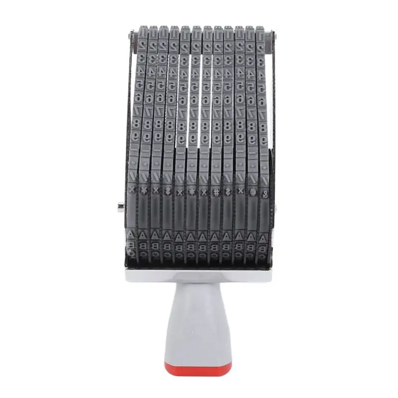 

EYFL-6X Multipurpose 12 Digit Alphabet Rolling Rubber Stamp English Letter Number Emboss Diy Scrapbooking Roller Stationery