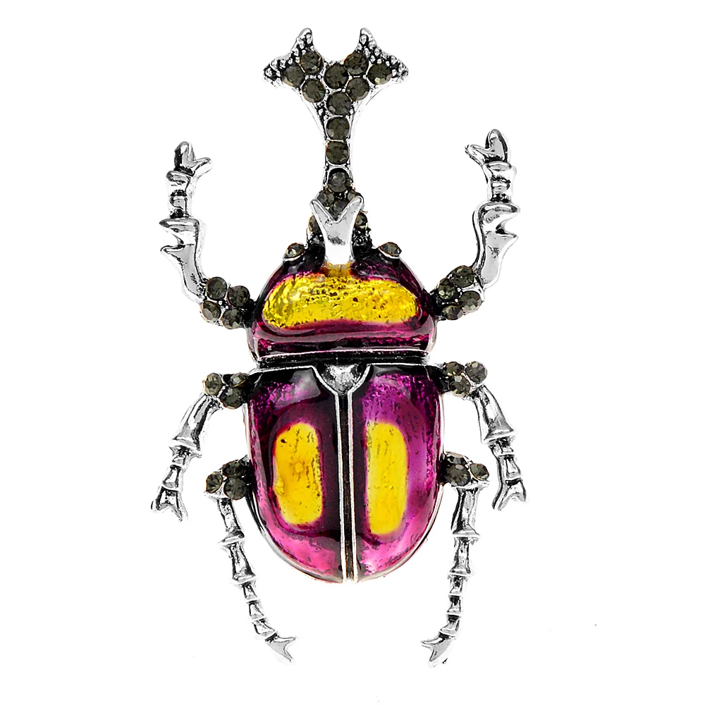 CINDY XIANG Beetle Bug Brooch Vintage Fashion Insect Pin Vivid Design Enamel Summer Fashion Coat Accessories