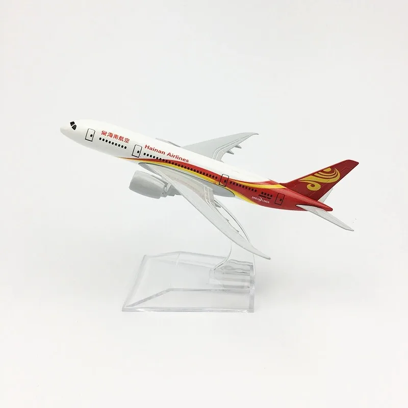 

Air China HaiNan Airways B787 Model Airplane 16cm 787 Airways w Stand Metal Plane Model Aircraft Toy Displays kids toys for boys