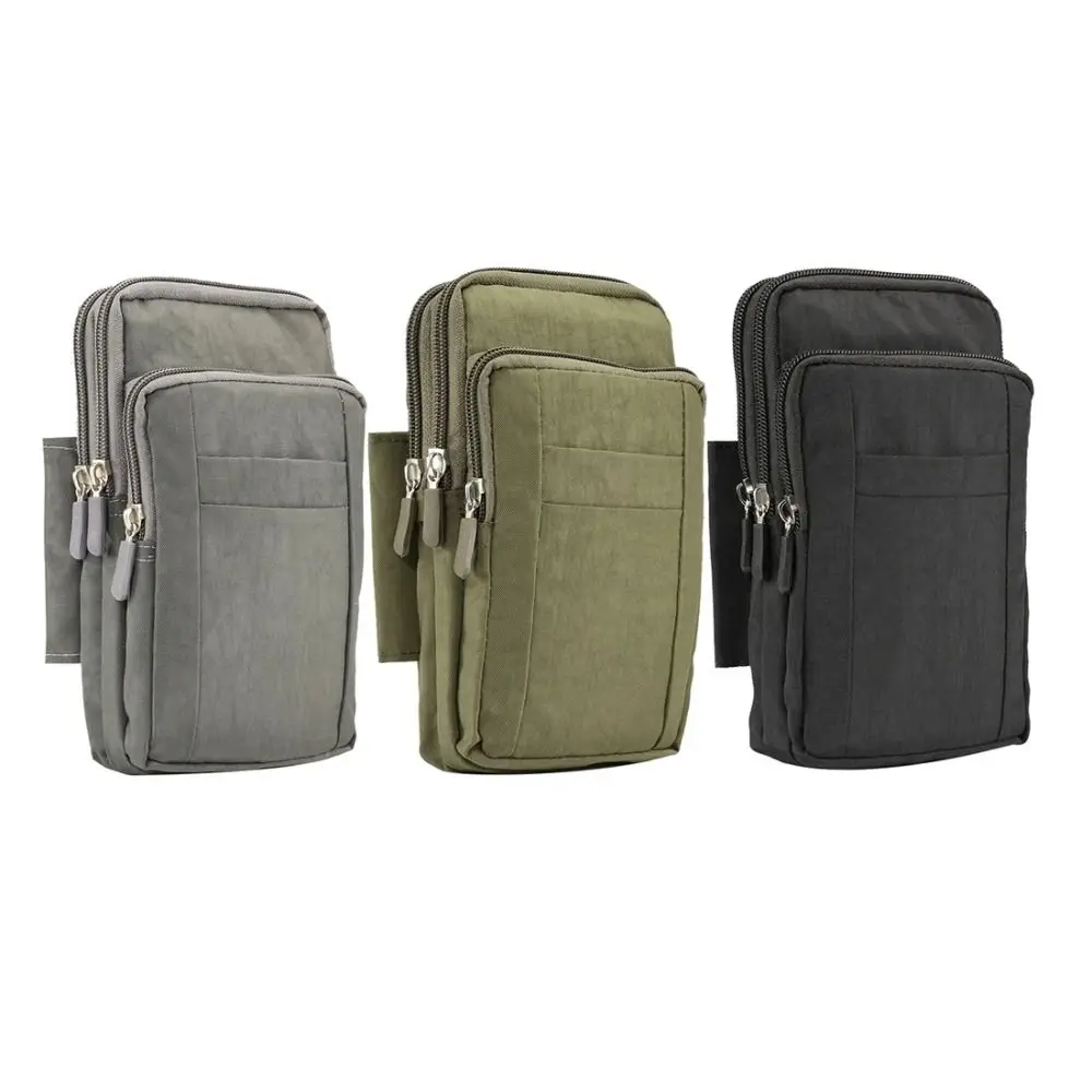 Gürteltasche Outdoor-Handytasche Umhängetasche Dreilagiger Handyhalter Nylon-Tragetasche Smartphone-Tasche für Männer und Frauen – Detail 6