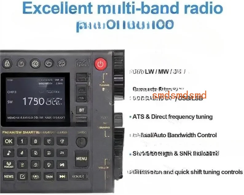 New LC90 All-Wave Band Internet Radio IPS Screen Knob Bluetooth Speaker with Voice Control