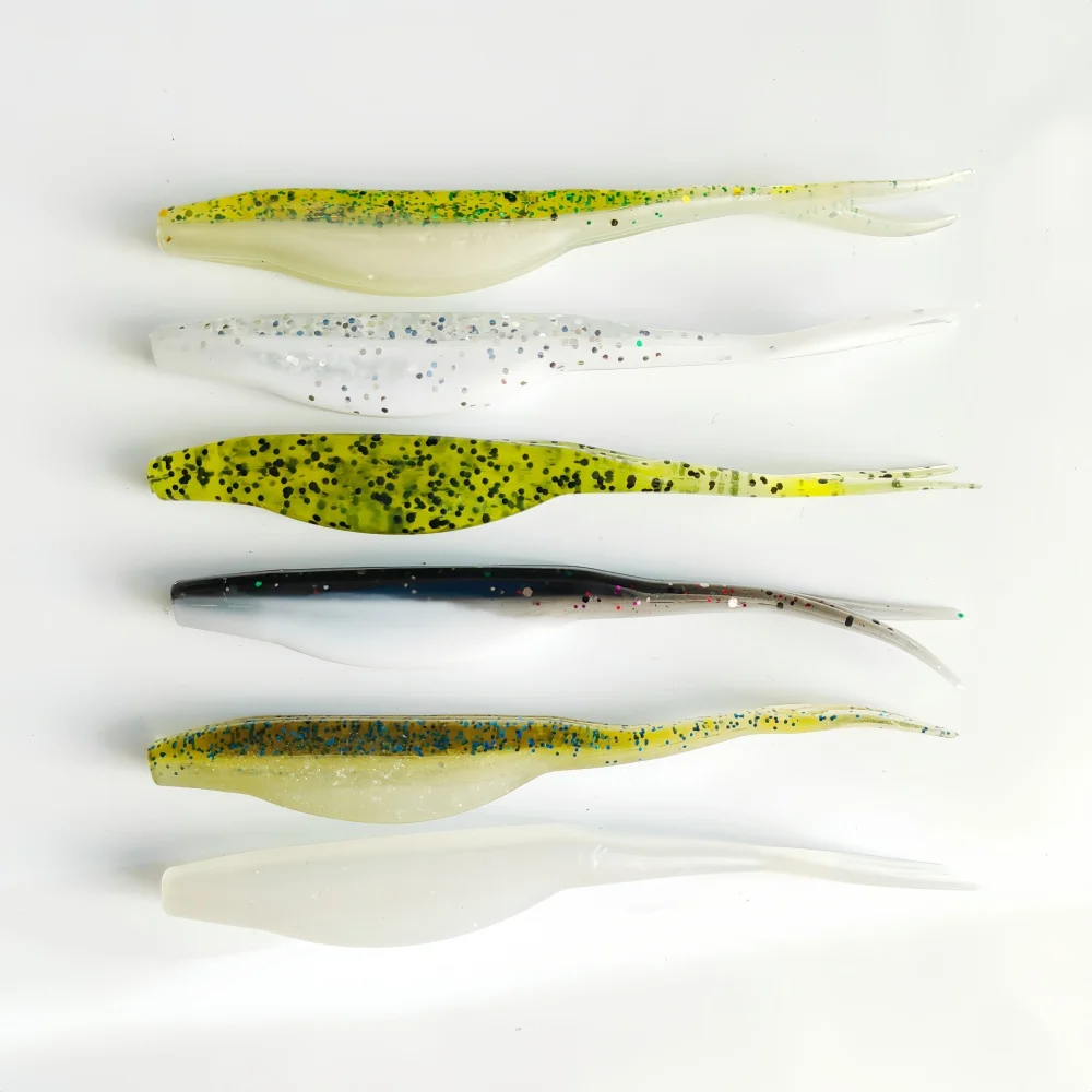 MUKUN 10 Stück Super Fluke 95mm 4,5g Künstliche Weichköder Leurre Souple Bass Pike Fishing Pike Minnow Angelköder – Detail 3