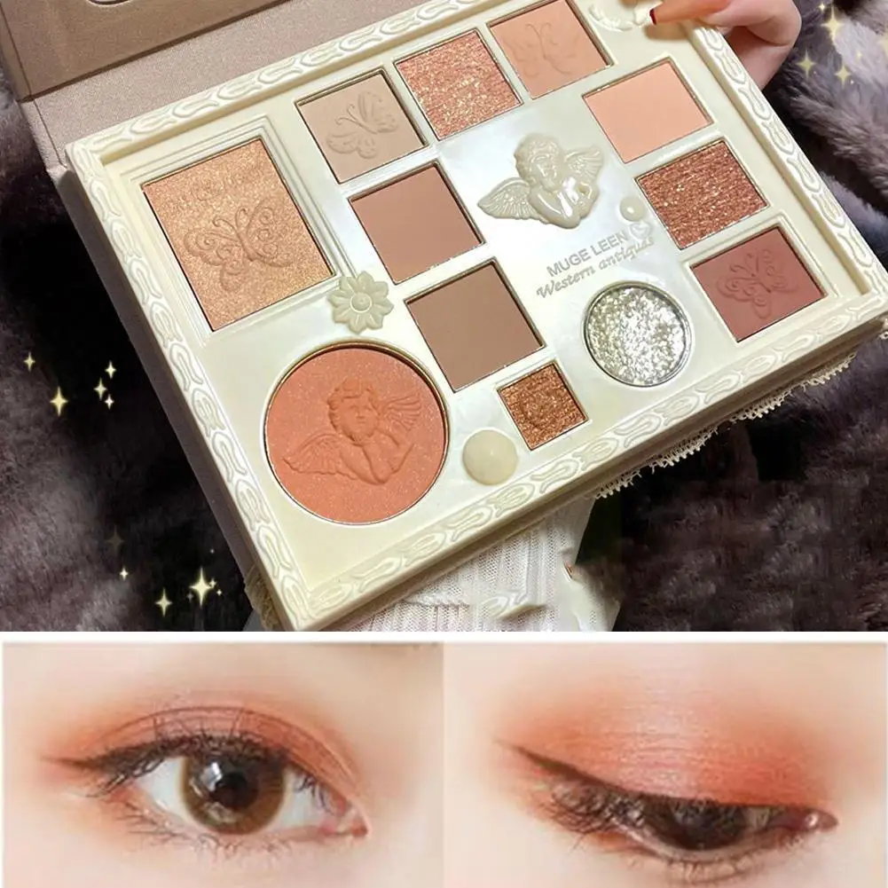 Eyeshadow Palette Pearl Matte Lace Style Palette Nude MakeUp MakeUp Multifunctional Shadow Blush Eye Highlighter S B9S0