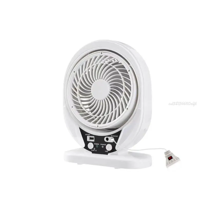 

27RB солнечный USB перезаряжаемый настольный вентилятор со светодиодной подсветкой для кемпинга, офиса, дома