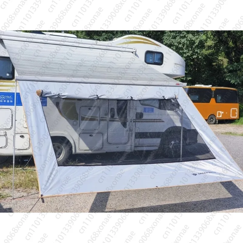 

Ткань для боковой палатки для автофургона, боковой навес для кемпинга, навес от солнца и защита от дождя, навес двойного назначения