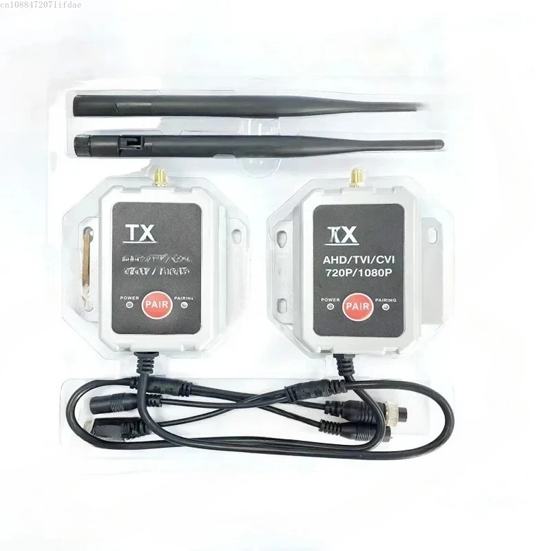 

Wireless Transceiver AHD Wireless Transmitter/Receiver for Up to 1080P Wired Truck Camera Transmitter EU Plug