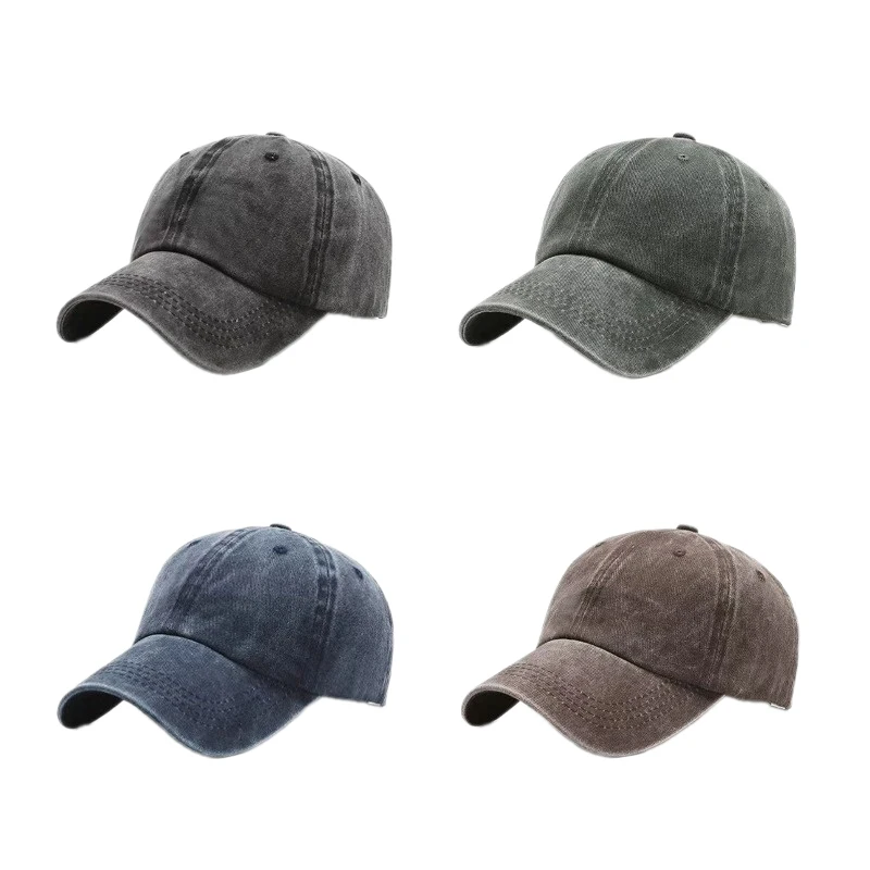 قبعة بيسبول غسلها الدنيم الرجال النساء قبعة خمر الهيب هوب قبعات بلون قبعة العظام في الهواء الطلق عارضة الرياضة #5