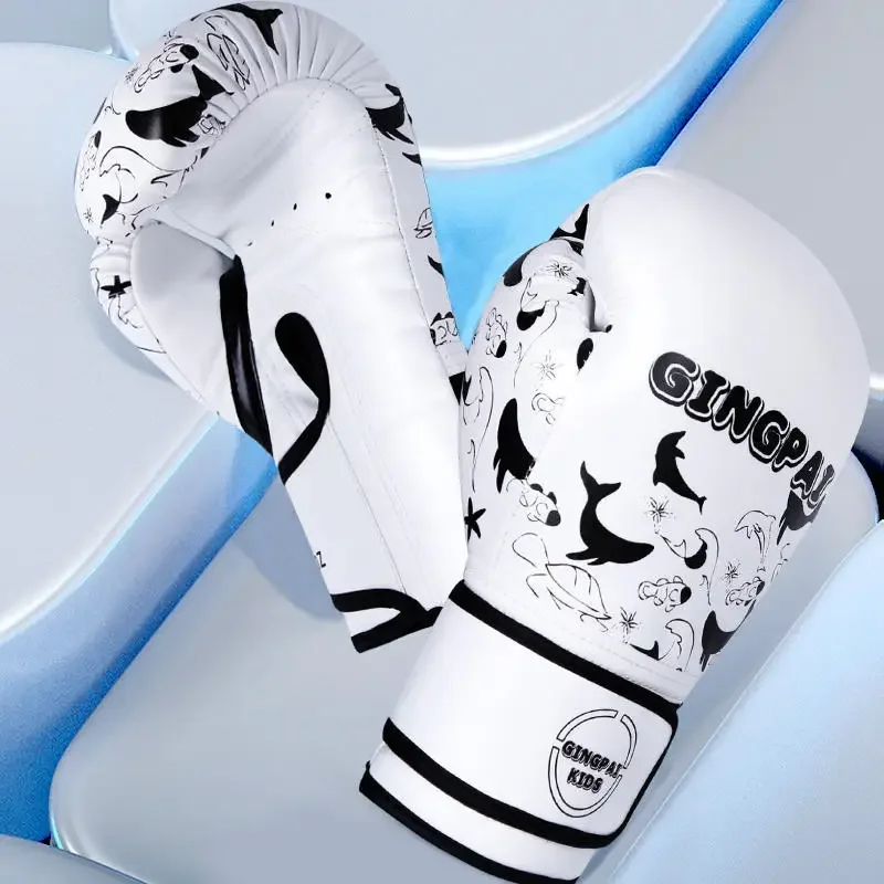 Professional Boxing Gloves PU Leather Muay Thai Guantes Boxeo Sanda Free Fight MMA Kick Boxing Training Glove for Men Women Kids