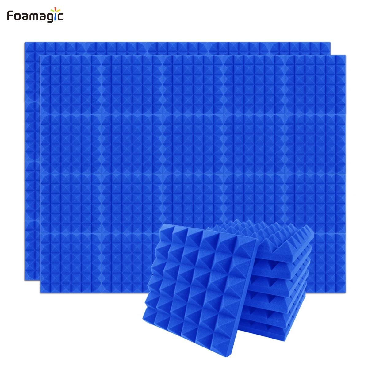 

2 Inches Pyramid Designed Acoustic Foam Panels, Sound Proof Foam Panels, High Density and Fire Resistant Acoustic Panels