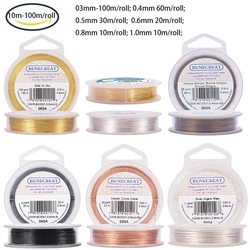 1Roll 0.15~1.0mm Craft Copper Wire Permanently Colored Wire for DIY Necklace Earring Jewelry Craft Bead Making