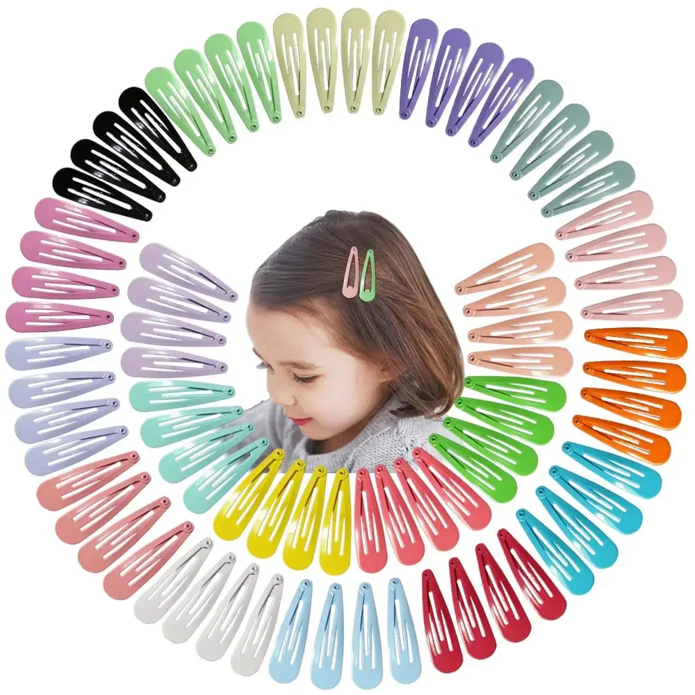 10-40PCS Cute Candy Color Waterdrop Shape Hairpins for Girls Hair Clips BB Hairpin Barrettes Headwear Kids Hair Accessories