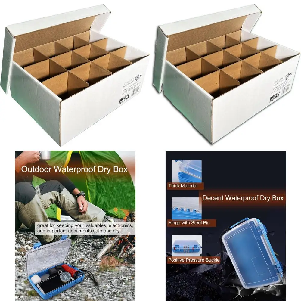 

3-Pack Cardboard Storage Boxes for Wide Mouth Pint Canning Jars, Holds 12 Jars Each, 16 oz Capacity, Easy Transport