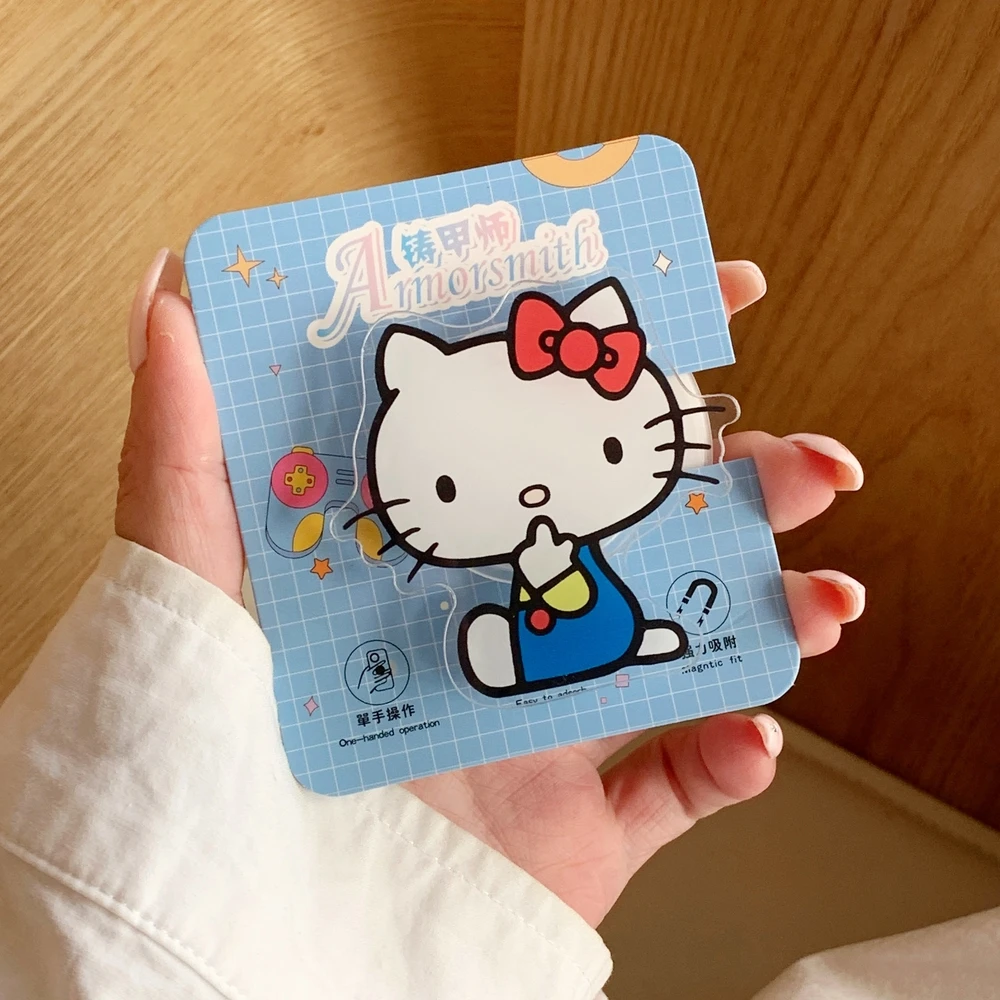 

For Magsafe Magnetic Phone Griptok Grip Tok Stand For iPhone Samsung Foldable Wireless Charging Sanrio Hello Kitty Case Holder