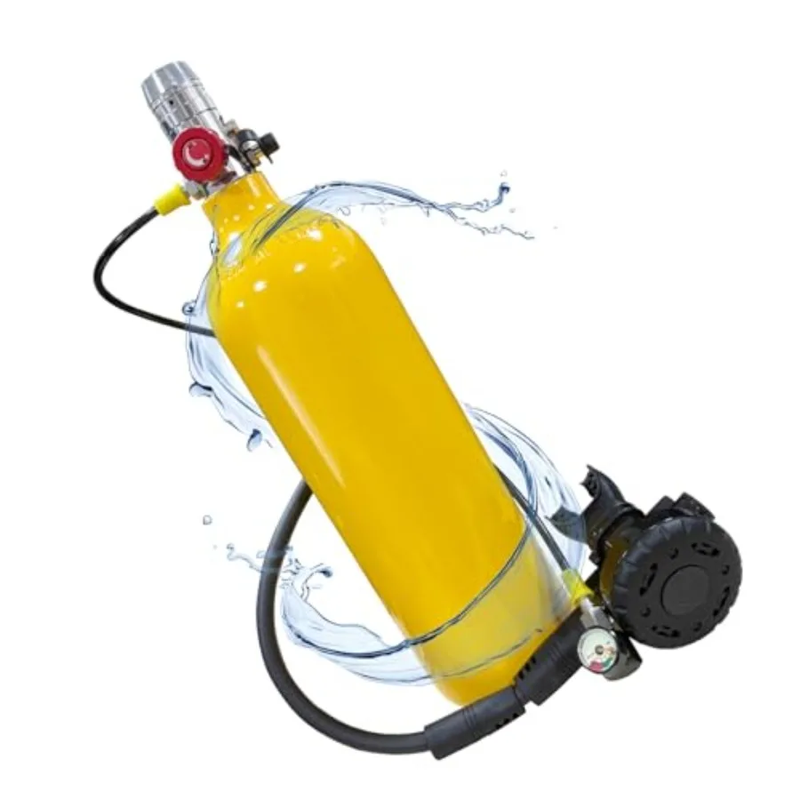 

2L Mini Scuba Tank Kit for underwater exploration aluminum tank black DOT-certified portable lung tank with backpack and regula