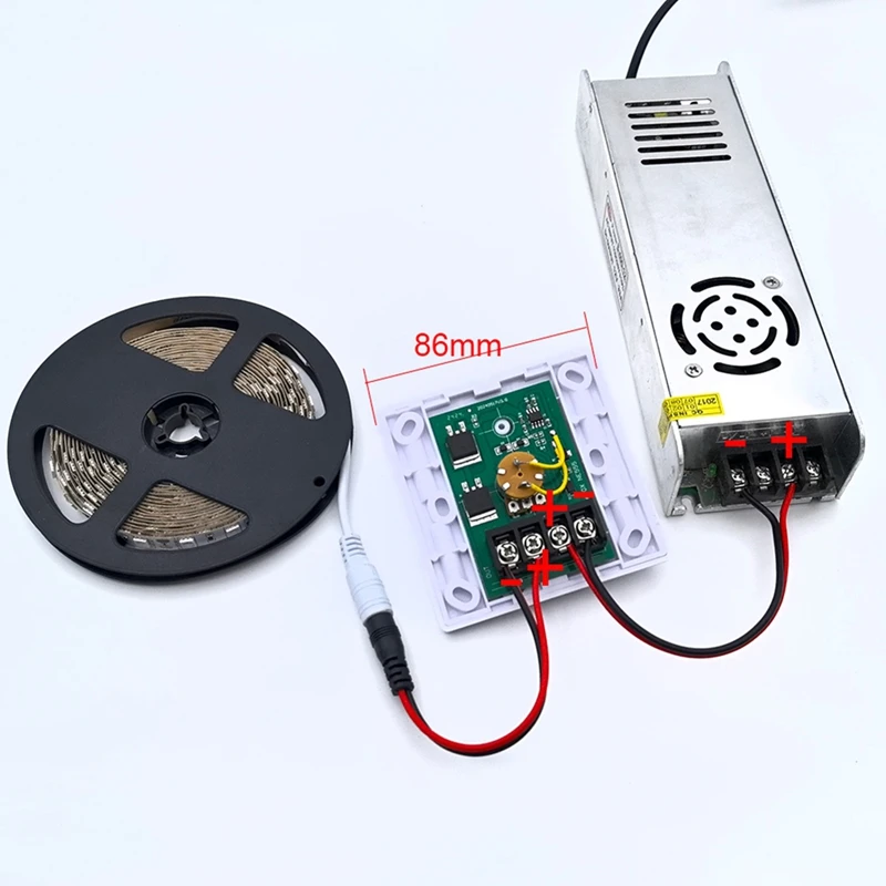 86 Type Wall Light LED Dimmer Switch Rotary Knob Dimmer Switch Adjustable Brightness Controller LED Light Strips-A46I