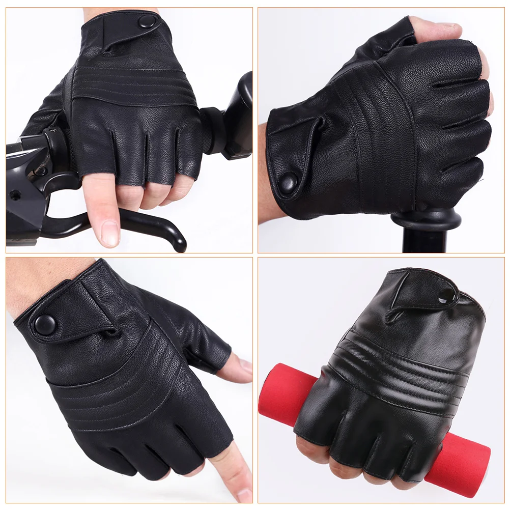 1Pair Breathable Gym Gloves Lightweight Portable Fingerless Cycling Anti-Slip Comfortable Workout Men Sports Accessories