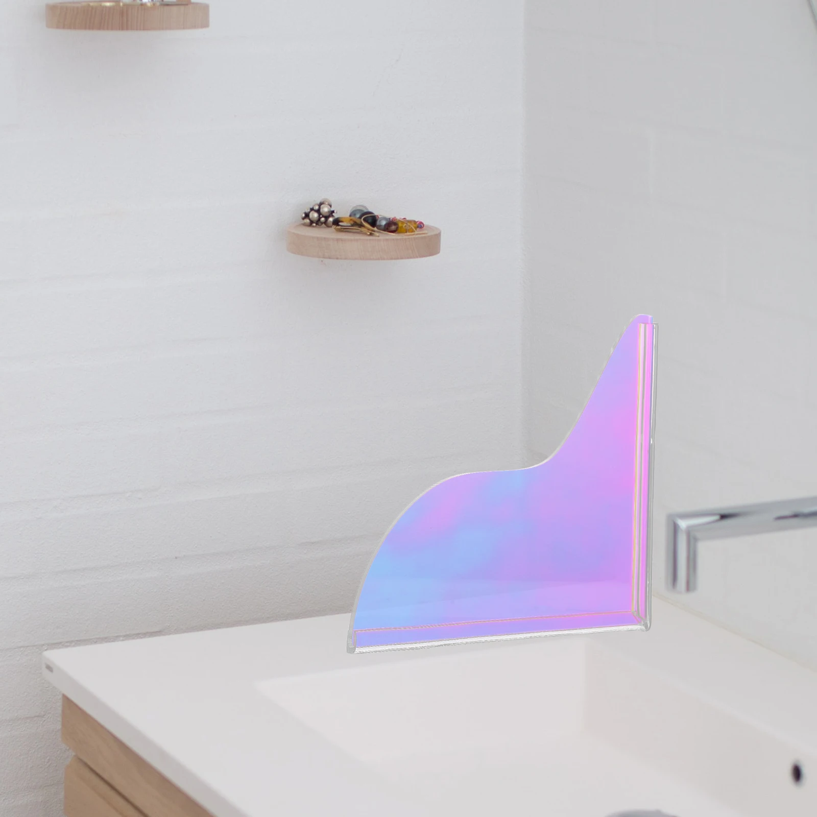 

Bathroom Splash Guard Detachable Sink Protector Waterproof Shower for Tubs Washbasins Acrylic Barrier Self Adhesive