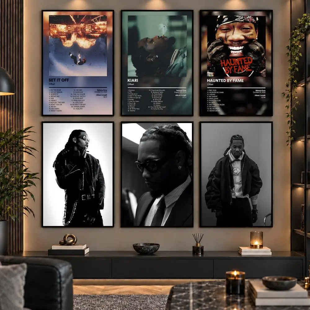 Rapper O-Offset Painting Calligraphy Canvas Wall Art Prints for Living Room Bedroom Home Decor Gift