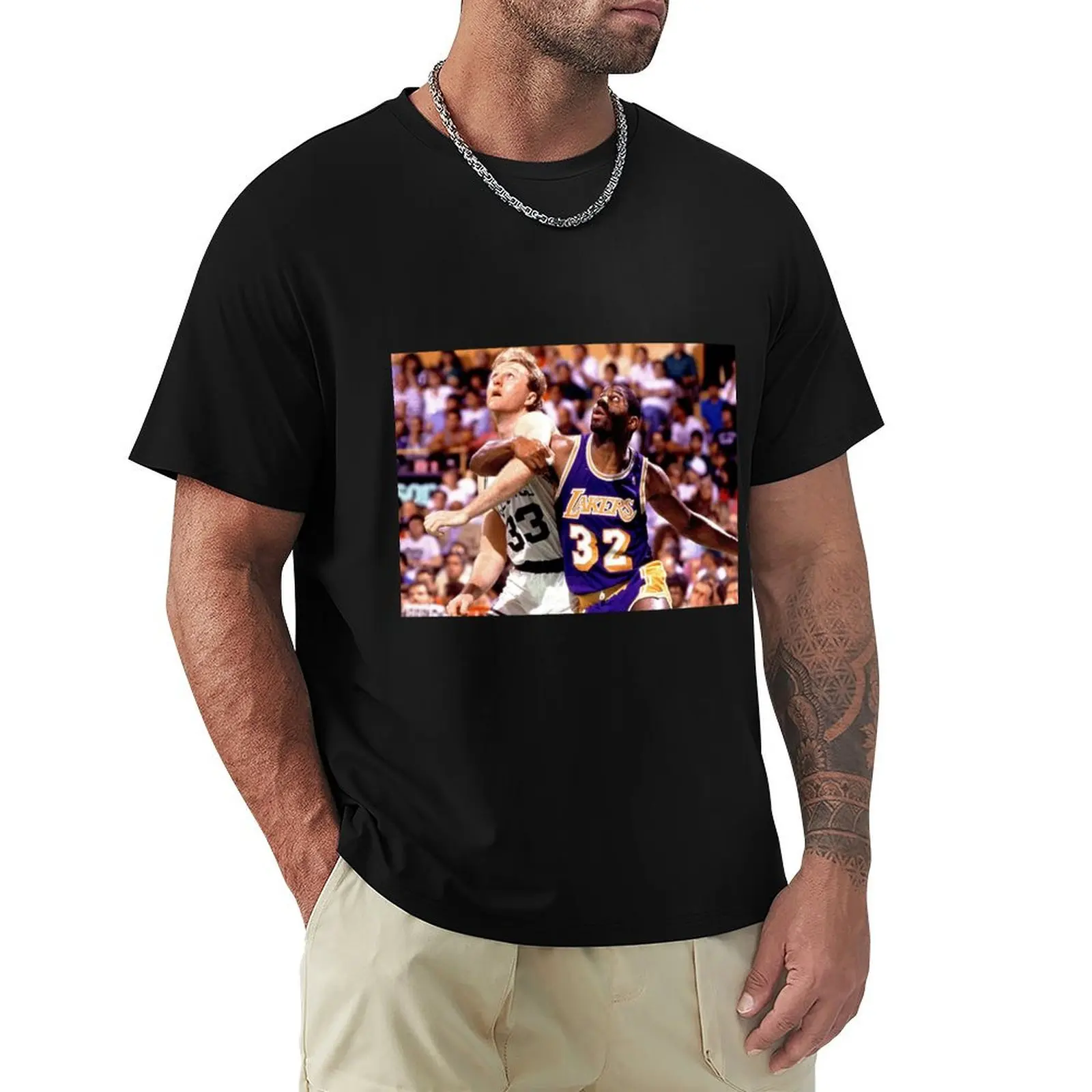 

Magic and Bird T-Shirt Plus Size Workout Short Sleeve Top