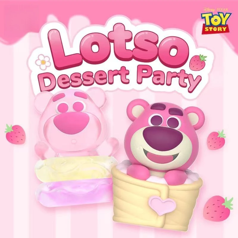 Disney Strawberry Bear Blind Box, Mini Dessert Party Collectible Doll, Birthday Gift Toy Strawberry Bear Mystery Box Mini Doll