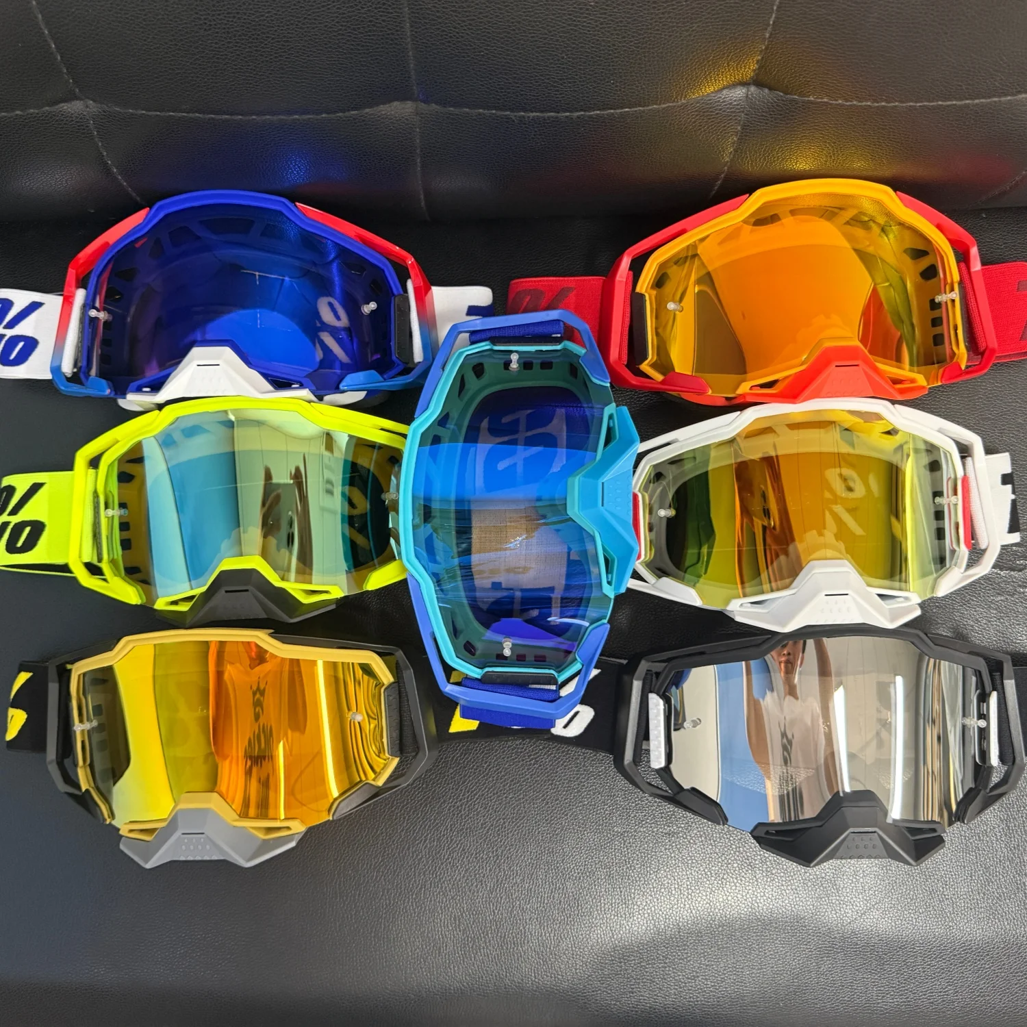 HD UV400 Windproof Dustproof Motocross Goggles High Quality ATV Off-Road Riding Skiing Outdoor Sports Compatible Helmet