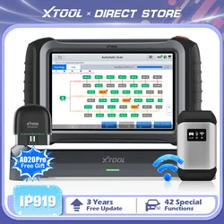 XTOOL InPlus IP919 Bluetooth Diagnostic Scanner For Cars Automotive Scanner Bi-Directional ECU Coding 42+ Resets CAN FD DoIP FCA