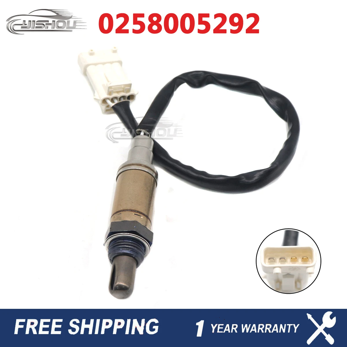 

0258005292 O2 Lambda Oxygen Sensor Probe Air Fuel Ratio Sensor for Citroen C2 C3 C4 Opel Peugeot Porsche Volvo 9657632980