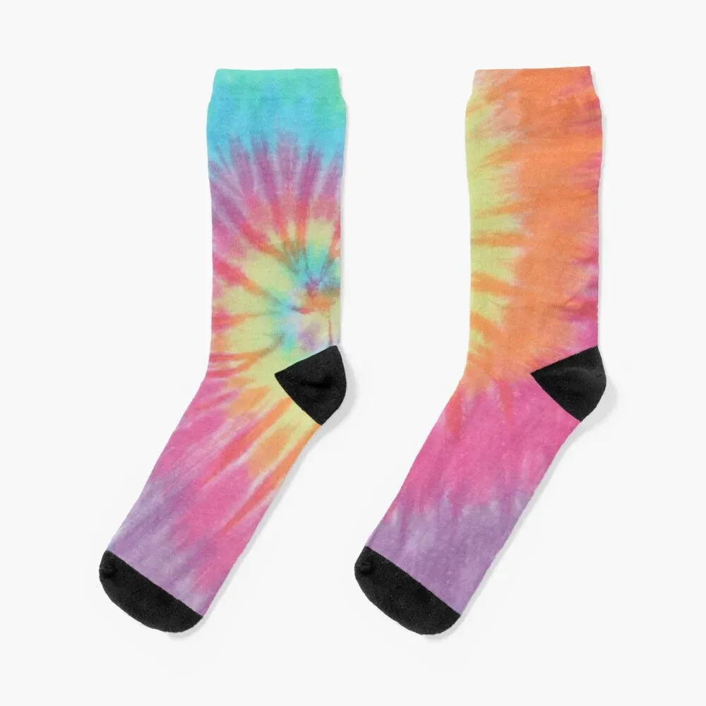 Pastel Tie Dye Socks Crossfit Stockings man floor colored Socks Men's Women's