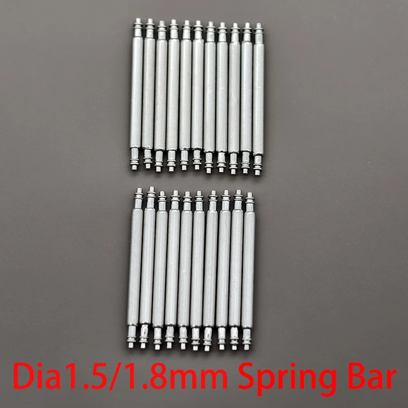 

10PCS Spring Bar Dia 1.5mm 1.8mm Watch Band Link Pins fits Width 10mm-30mm Watch Strap Bracelet 316L Stainless Steel Links Pins