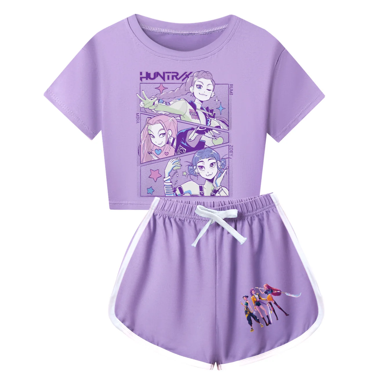 Zomer Kids KPop Demon Hunters Huntrix Pak Peuter Meisjes Sets Top + shorts 2 stuks Sets Sport Pak Baby sets Jongens Kleding Pyjama