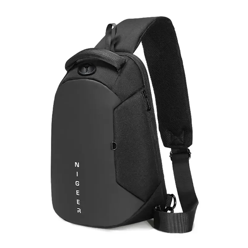 Sac de poitrine à bandoulière multifonction pour hommes, port de charge USB, pack de messagers, étanche, sacs initiés