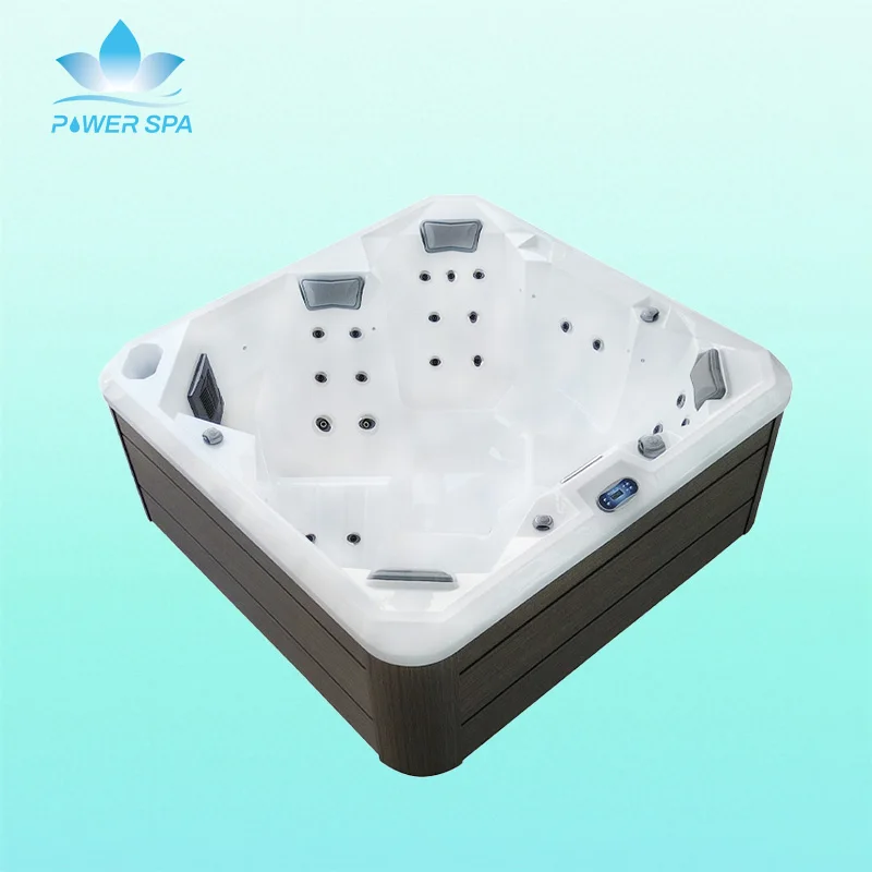 For Family Use Rectangle Balboa System Durable Acrylic Courtyard Factory Direct Jacuzzier Hot Tub Outdoor Spa Hot Tub