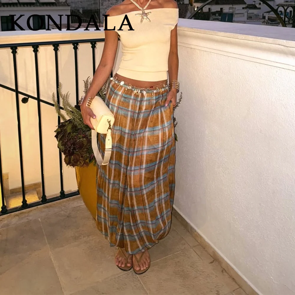KONDALA 2025 Herbst Winter Übergroße Frauen Pumphose Halloween Weihnachten Plaid Damen Hosen Kordelzug Hochzeit Gast Hosen Frauen