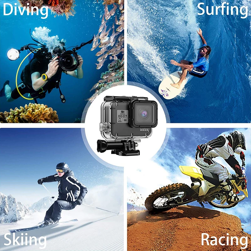 GoPro Hero 5 6 7 черный водонепроницаемый корпус для подводного вождения для Go Pro 5 6 защитный чехол для дайвинга аксессуары для экшн-камеры