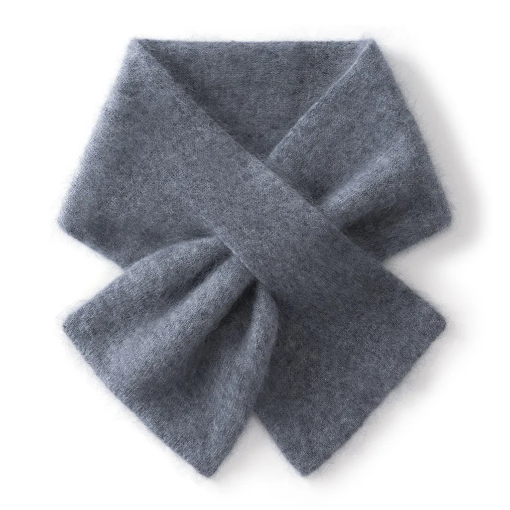 Cashmere Neck Scarf Warm Cross-Through Scarf Goat Cashmere Scarf Soft For Puffer  Travel Casual Shopping